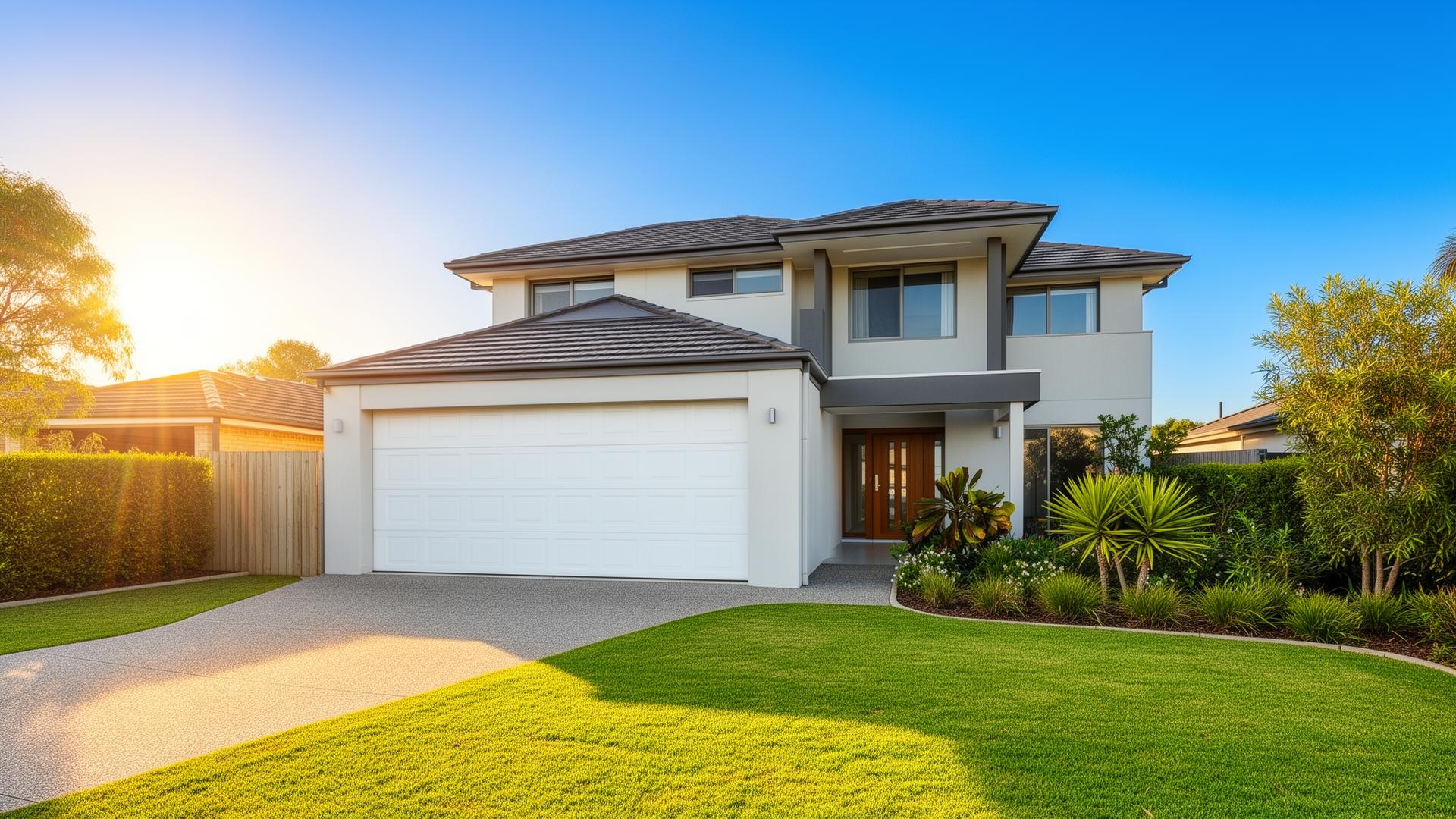 Modern Sydney home with a freshly serviced garage door